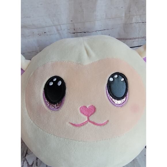 TY Squish-A-Boos Fluffy Easter Baby Lamb Pillow Stuffed Animal 9in No Paper Tags - Picture 2 of 7